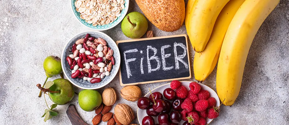 Fiber-rich foods and fruits for digestive health and healthy bowel movement